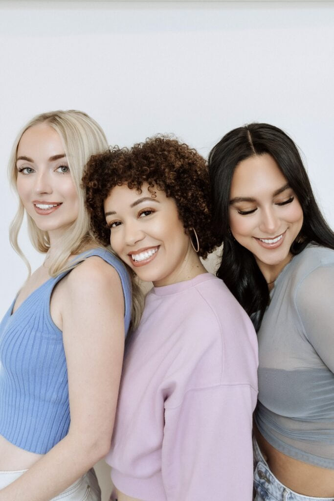 Three women with best lash extensions in Austin